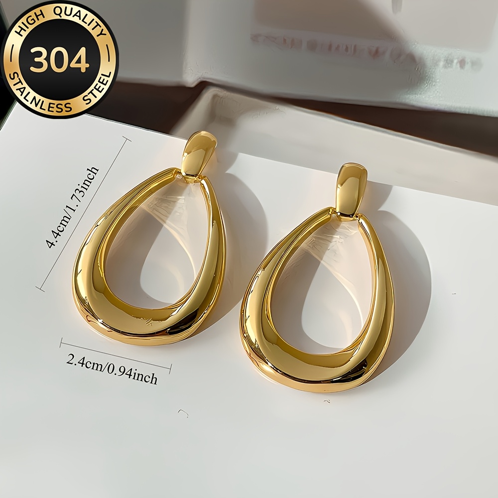 18K Golden Plated Water Drop Earrings